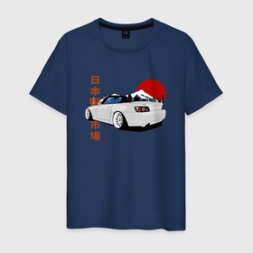 Мужская футболка хлопок с принтом Honda s2000 Roadster Tuning Car в Екатеринбурге, 100% хлопок | прямой крой, круглый вырез горловины, длина до линии бедер, слегка спущенное плечо. | Тематика изображения на принте: 