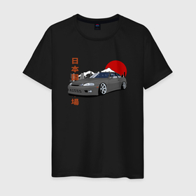 Мужская футболка хлопок с принтом Toyota Soarer 2jz gte JDM Retro Design , 100% хлопок | прямой крой, круглый вырез горловины, длина до линии бедер, слегка спущенное плечо. | 