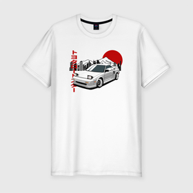 Мужская футболка хлопок Slim с принтом Toyota Mr2 w10 в Тюмени, 92% хлопок, 8% лайкра | приталенный силуэт, круглый вырез ворота, длина до линии бедра, короткий рукав | 