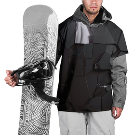 Накидка на куртку 3D с принтом Треснутый асфальт в Тюмени, 100% полиэстер |  | 