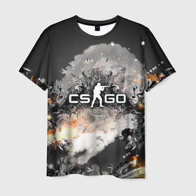 Мужская футболка 3D с принтом CS GO weapon в Санкт-Петербурге, 100% полиэфир | прямой крой, круглый вырез горловины, длина до линии бедер | Тематика изображения на принте: 
