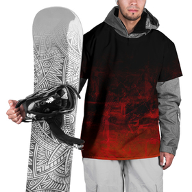 Накидка на куртку 3D с принтом Черный однотонный и гранжевый красный в Белгороде, 100% полиэстер |  | Тематика изображения на принте: 