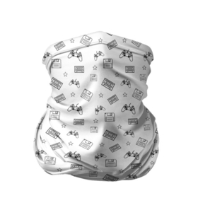 Бандана-труба 3D с принтом 90s pattern on white в Петрозаводске, 100% полиэстер, ткань с особыми свойствами — Activecool | плотность 150‒180 г/м2; хорошо тянется, но сохраняет форму | 