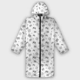 Дождевик унисекс 3D с принтом 90s pattern on white в городе Новоалтайск,  |  | 