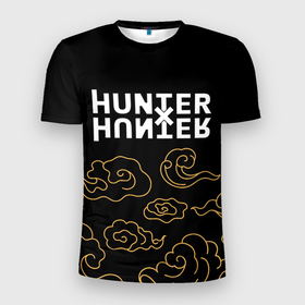 Мужская футболка 3D Slim с принтом Hunter x Hunter   anime clouds , 100% полиэстер с улучшенными характеристиками | приталенный силуэт, круглая горловина, широкие плечи, сужается к линии бедра | 