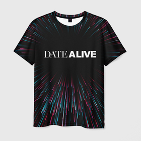 Мужская футболка 3D с принтом Date A Live infinity , 100% полиэфир | прямой крой, круглый вырез горловины, длина до линии бедер | 