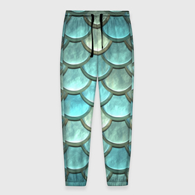 Мужские брюки 3D с принтом Рыбья чешуя , 100% полиэстер | манжеты по низу, эластичный пояс регулируется шнурком, по бокам два кармана без застежек, внутренняя часть кармана из мелкой сетки | 