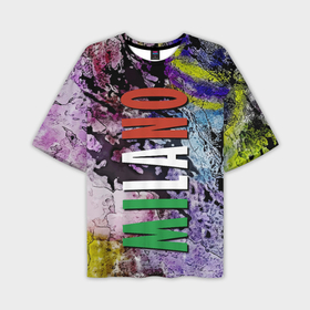 Мужская футболка oversize 3D с принтом Avant garde color texture   Milano ,  |  | 