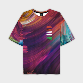 Мужская футболка oversize 3D с принтом Разноцветная экспрессивная композиция   Milano ,  |  | 
