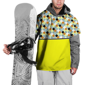 Накидка на куртку 3D с принтом Желтый неоновый комбинированный узор , 100% полиэстер |  | 
