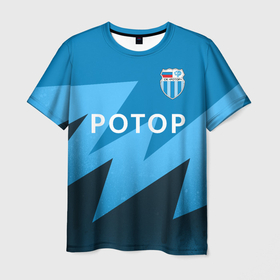 Мужская футболка 3D с принтом Ротор   Волгоград   Футбольный клуб в Белгороде, 100% полиэфир | прямой крой, круглый вырез горловины, длина до линии бедер | 