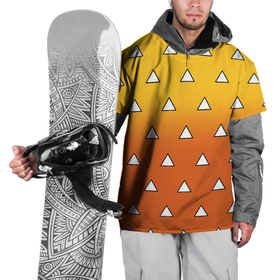 Накидка на куртку 3D с принтом Оранжевое кимоно с треугольниками   Зеницу клинок в Санкт-Петербурге, 100% полиэстер |  | 