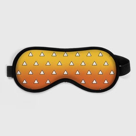 Маска для сна 3D с принтом Оранжевое кимоно с треугольниками   Зеницу клинок в Петрозаводске, внешний слой — 100% полиэфир, внутренний слой — 100% хлопок, между ними — поролон |  | Тематика изображения на принте: 