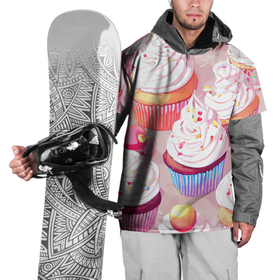 Накидка на куртку 3D с принтом Много сладких капкейков в Санкт-Петербурге, 100% полиэстер |  | Тематика изображения на принте: 