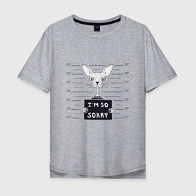 Мужская футболка хлопок Oversize с принтом So Sorry в Курске, 100% хлопок | свободный крой, круглый ворот, “спинка” длиннее передней части | 