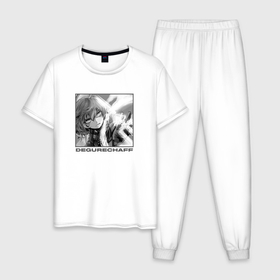 Мужская пижама хлопок с принтом Грозная таня art в Курске, 100% хлопок | брюки и футболка прямого кроя, без карманов, на брюках мягкая резинка на поясе и по низу штанин
 | Тематика изображения на принте: 
