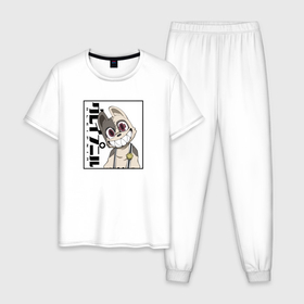 Мужская пижама хлопок с принтом Сюити   Глейпнир , 100% хлопок | брюки и футболка прямого кроя, без карманов, на брюках мягкая резинка на поясе и по низу штанин
 | 