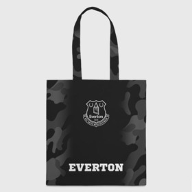 Шоппер 3D с принтом Everton sport на темном фоне: символ, надпись в Петрозаводске, 100% полиэстер | Плотность: 200 г/м2; Размер: 34×35 см; Высота лямок: 30 см | 