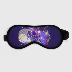 Маска для сна 3D с принтом Космический фиолетовый тигр в ретро стиле , внешний слой — 100% полиэфир, внутренний слой — 100% хлопок, между ними — поролон |  | Тематика изображения на принте: 