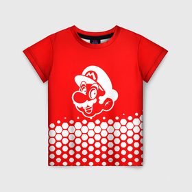 Детская футболка 3D с принтом Super Mario   абстракция в Белгороде, 100% гипоаллергенный полиэфир | прямой крой, круглый вырез горловины, длина до линии бедер, чуть спущенное плечо, ткань немного тянется | 