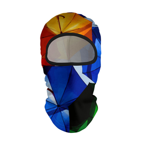 Балаклава 3D с принтом Разноцветные зонтики , 100% полиэстер, ткань с особыми свойствами — Activecool | плотность 150–180 г/м2; хорошо тянется, но при этом сохраняет форму. Закрывает шею, вокруг отверстия для глаз кайма. Единый размер | 
