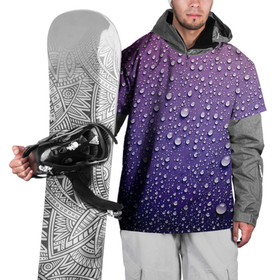 Накидка на куртку 3D с принтом Дождевые капли на стекле в Тюмени, 100% полиэстер |  | Тематика изображения на принте: 