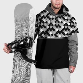 Накидка на куртку 3D с принтом Черно белый  геометрический узор в Санкт-Петербурге, 100% полиэстер |  | Тематика изображения на принте: 