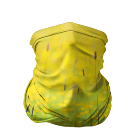 Бандана-труба 3D с принтом Летнее море желтых цветов в Кировске, 100% полиэстер, ткань с особыми свойствами — Activecool | плотность 150‒180 г/м2; хорошо тянется, но сохраняет форму | 