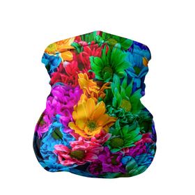 Бандана-труба 3D с принтом Тысяча цветов в Кировске, 100% полиэстер, ткань с особыми свойствами — Activecool | плотность 150‒180 г/м2; хорошо тянется, но сохраняет форму | Тематика изображения на принте: 