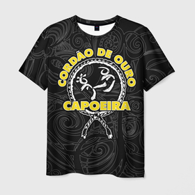 Мужская футболка 3D с принтом Cordao de ouro Capoeira в Белгороде, 100% полиэфир | прямой крой, круглый вырез горловины, длина до линии бедер | Тематика изображения на принте: 