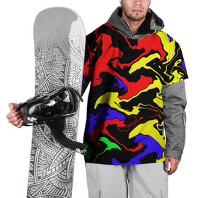 Накидка на куртку 3D с принтом Яркие абстрактные краски в Петрозаводске, 100% полиэстер |  | Тематика изображения на принте: 
