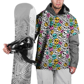 Накидка на куртку 3D с принтом Череп разноцветный в Екатеринбурге, 100% полиэстер |  | Тематика изображения на принте: 
