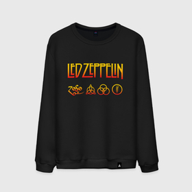 Мужской свитшот хлопок с принтом Led Zeppelin   logotype в Белгороде, 100% хлопок |  | 