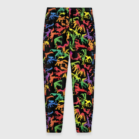 Мужские брюки 3D с принтом Capoeira color mens в Кировске, 100% полиэстер | манжеты по низу, эластичный пояс регулируется шнурком, по бокам два кармана без застежек, внутренняя часть кармана из мелкой сетки | Тематика изображения на принте: 