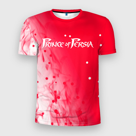 Мужская футболка 3D Slim с принтом prince of persia   пламя в Новосибирске, 100% полиэстер с улучшенными характеристиками | приталенный силуэт, круглая горловина, широкие плечи, сужается к линии бедра | 