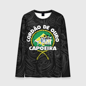 Мужской лонгслив 3D с принтом Capoeira Cordao de ouro flag of Brazil , 100% полиэстер | длинные рукава, круглый вырез горловины, полуприлегающий силуэт | Тематика изображения на принте: 