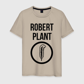 Мужская футболка хлопок с принтом Robert Plant   Led Zeppelin   legend в Белгороде, 100% хлопок | прямой крой, круглый вырез горловины, длина до линии бедер, слегка спущенное плечо. | Тематика изображения на принте: 