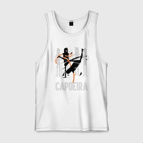 Мужская майка хлопок с принтом Capoeira contactless combat , 100% хлопок |  | Тематика изображения на принте: 