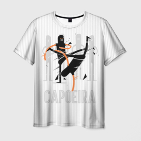 Мужская футболка 3D с принтом Capoeira duel в Петрозаводске, 100% полиэфир | прямой крой, круглый вырез горловины, длина до линии бедер | 
