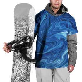 Накидка на куртку 3D с принтом Волновые разводы на поверхности воды в Тюмени, 100% полиэстер |  | Тематика изображения на принте: 