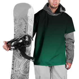 Накидка на куртку 3D с принтом Черный и бирюзово   зеленый, текстурированный под мешковину градиент, омбре в Курске, 100% полиэстер |  | Тематика изображения на принте: 