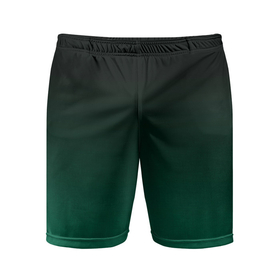 Мужские шорты спортивные с принтом Черный и бирюзово   зеленый, текстурированный под мешковину градиент, омбре в Курске,  |  | Тематика изображения на принте: 