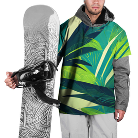 Накидка на куртку 3D с принтом Яркие тропические листья пальмы в Курске, 100% полиэстер |  | Тематика изображения на принте: 