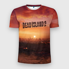 Мужская футболка 3D Slim с принтом Dead Island 2   закат , 100% полиэстер с улучшенными характеристиками | приталенный силуэт, круглая горловина, широкие плечи, сужается к линии бедра | 