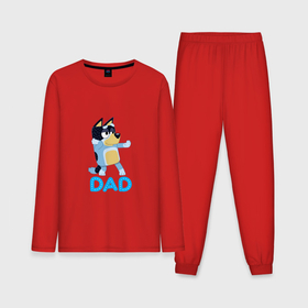 Мужская пижама с лонгсливом хлопок с принтом Doggy Dad ,  |  | Тематика изображения на принте: 