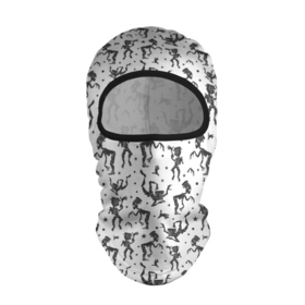 Балаклава 3D с принтом Скелетон в шляпе в Тюмени, 100% полиэстер, ткань с особыми свойствами — Activecool | плотность 150–180 г/м2; хорошо тянется, но при этом сохраняет форму. Закрывает шею, вокруг отверстия для глаз кайма. Единый размер | 