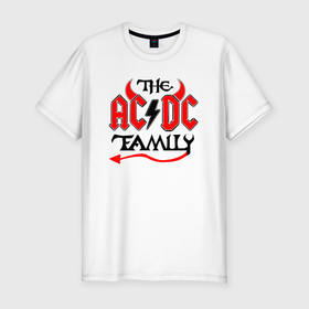 Мужская футболка хлопок Slim с принтом The ac dc family   Rock в Белгороде, 92% хлопок, 8% лайкра | приталенный силуэт, круглый вырез ворота, длина до линии бедра, короткий рукав | 