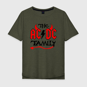 Мужская футболка хлопок Oversize с принтом The ac dc family   Rock в Кировске, 100% хлопок | свободный крой, круглый ворот, “спинка” длиннее передней части | Тематика изображения на принте: 