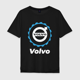 Мужская футболка хлопок Oversize с принтом Volvo в стиле Top Gear в Санкт-Петербурге, 100% хлопок | свободный крой, круглый ворот, “спинка” длиннее передней части | Тематика изображения на принте: 