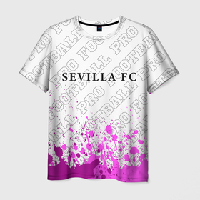 Мужская футболка 3D с принтом Sevilla pro football: символ сверху в Курске, 100% полиэфир | прямой крой, круглый вырез горловины, длина до линии бедер | 
